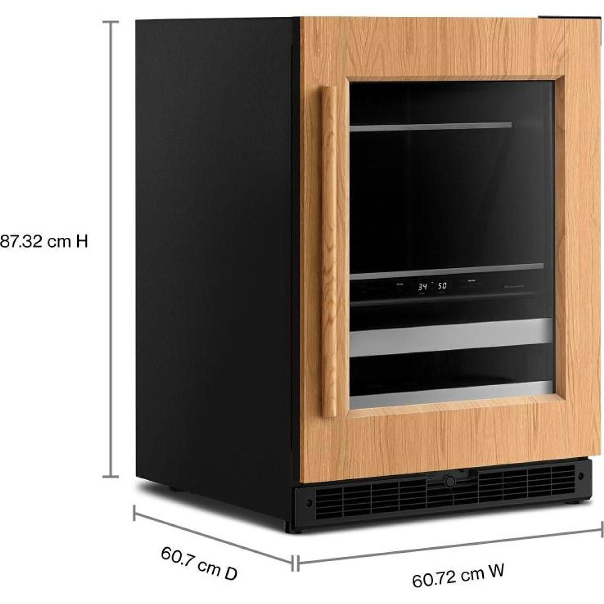  KitchenAid 24" Beverage Center with Glass Door and Wood-Front Racks KUBL524SPA IMAGE 7