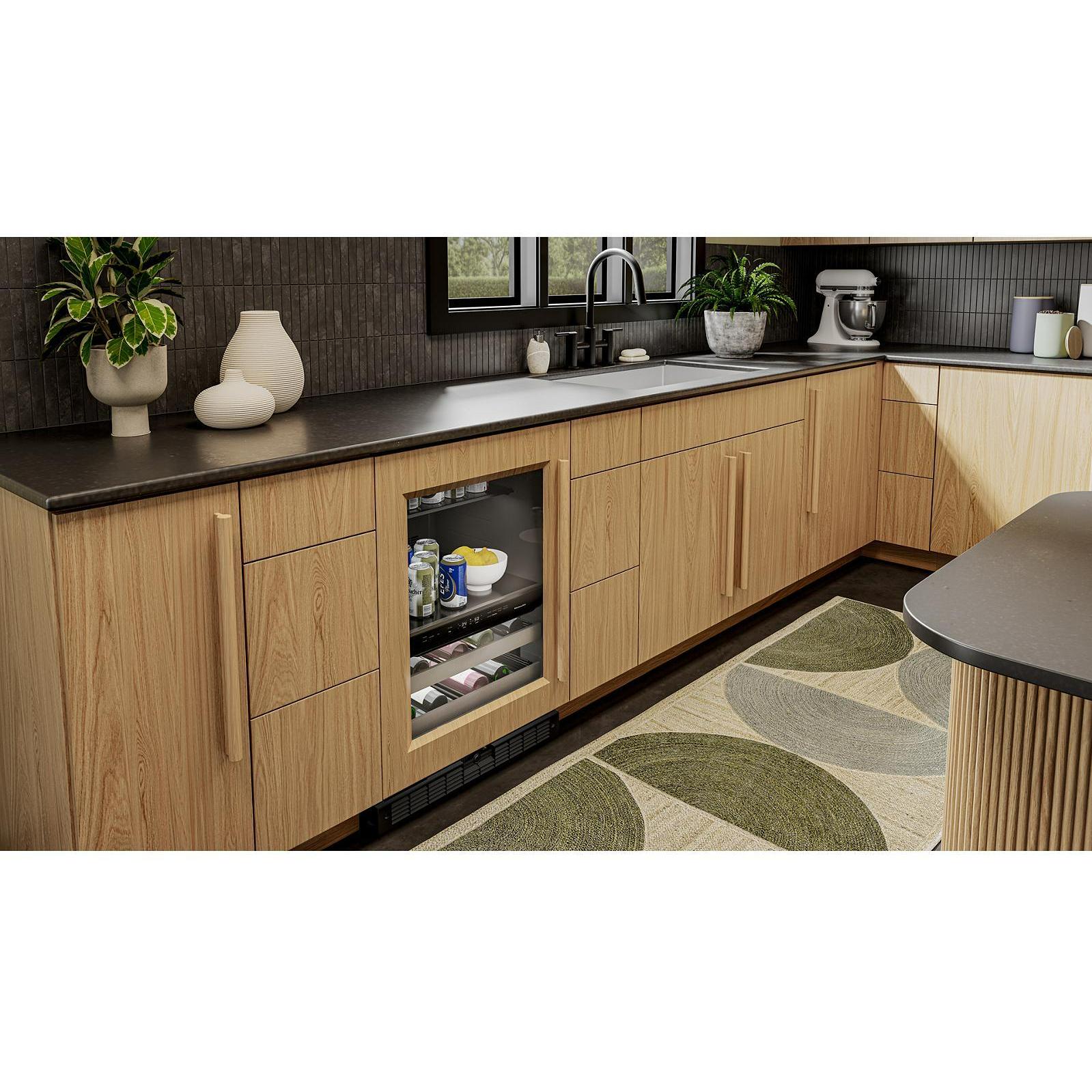  KitchenAid 24" Beverage Center with Glass Door and Wood-Front Racks KUBL524SPA IMAGE 8