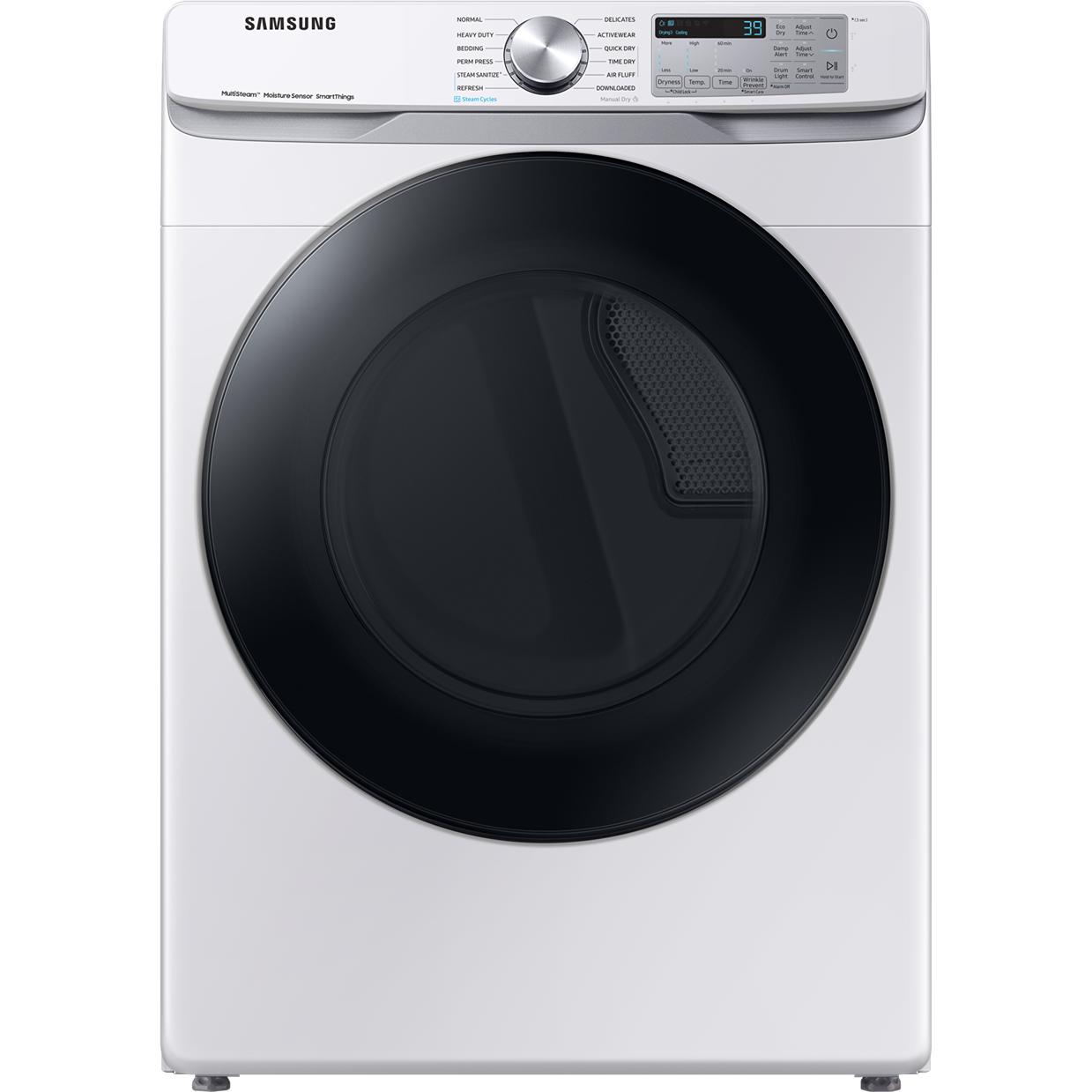  Samsung 7.5 cu. ft. Electric Dryer with Multi Steam DVE45B6305W/AC IMAGE 1