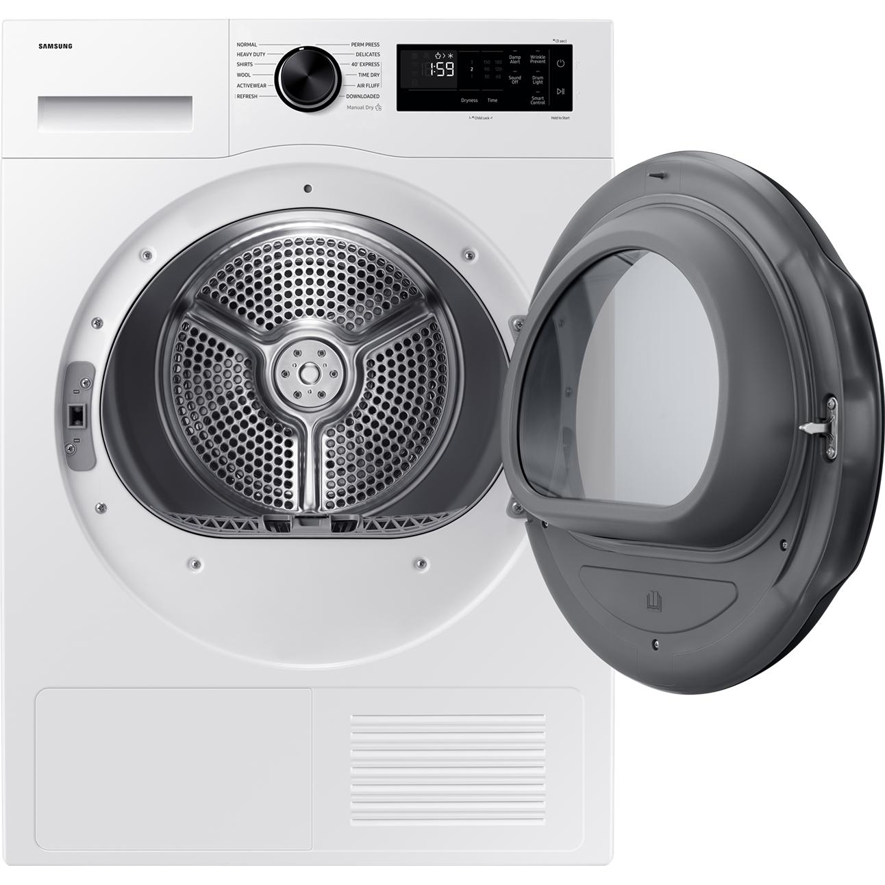  Samsung 5000 Series Compact Electric Dryer with Heat Pump Drying DV25FG50B0BE/AC IMAGE 2