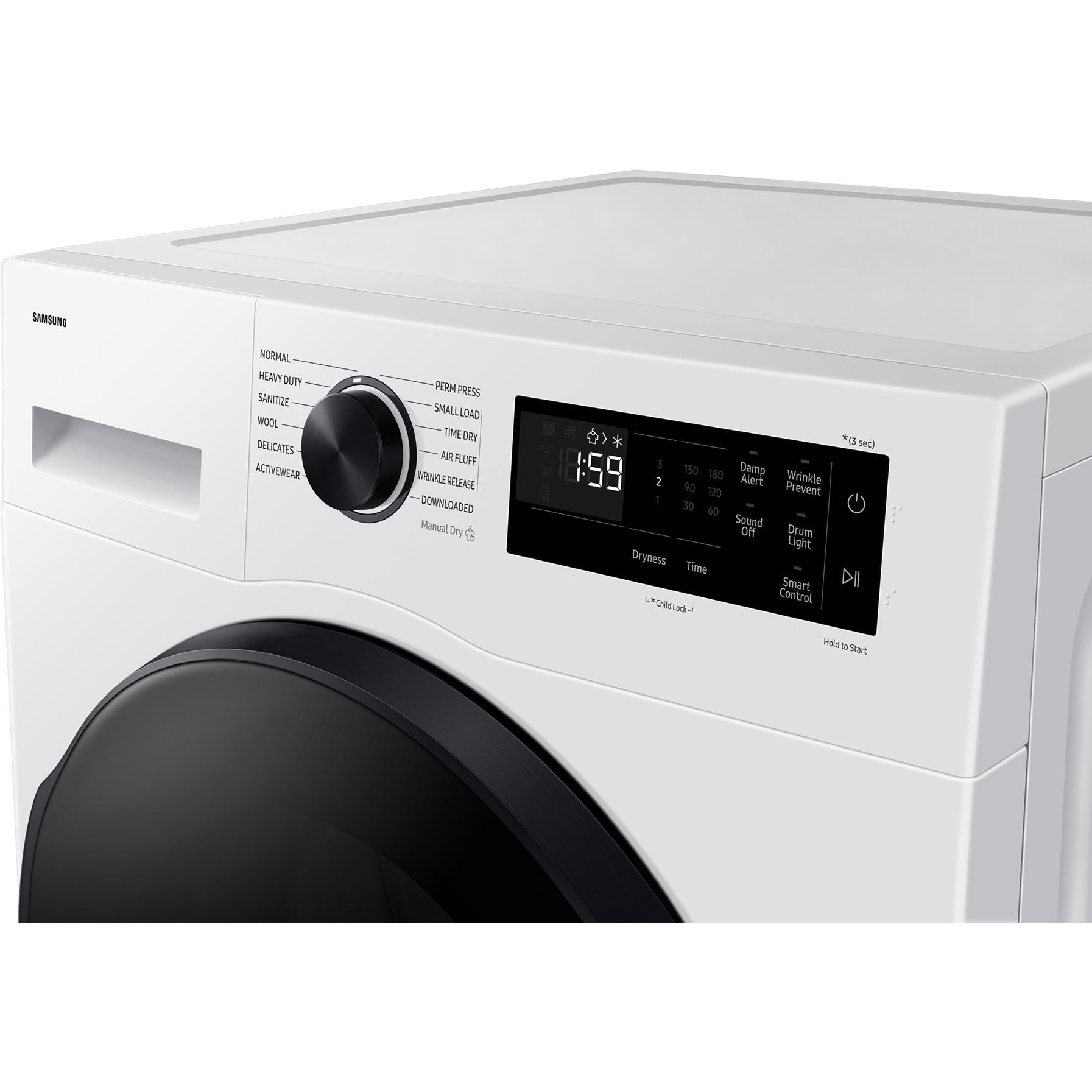  Samsung 5000 Series Compact Electric Dryer with Heat Pump Drying DV25FG50B0BE/AC IMAGE 4