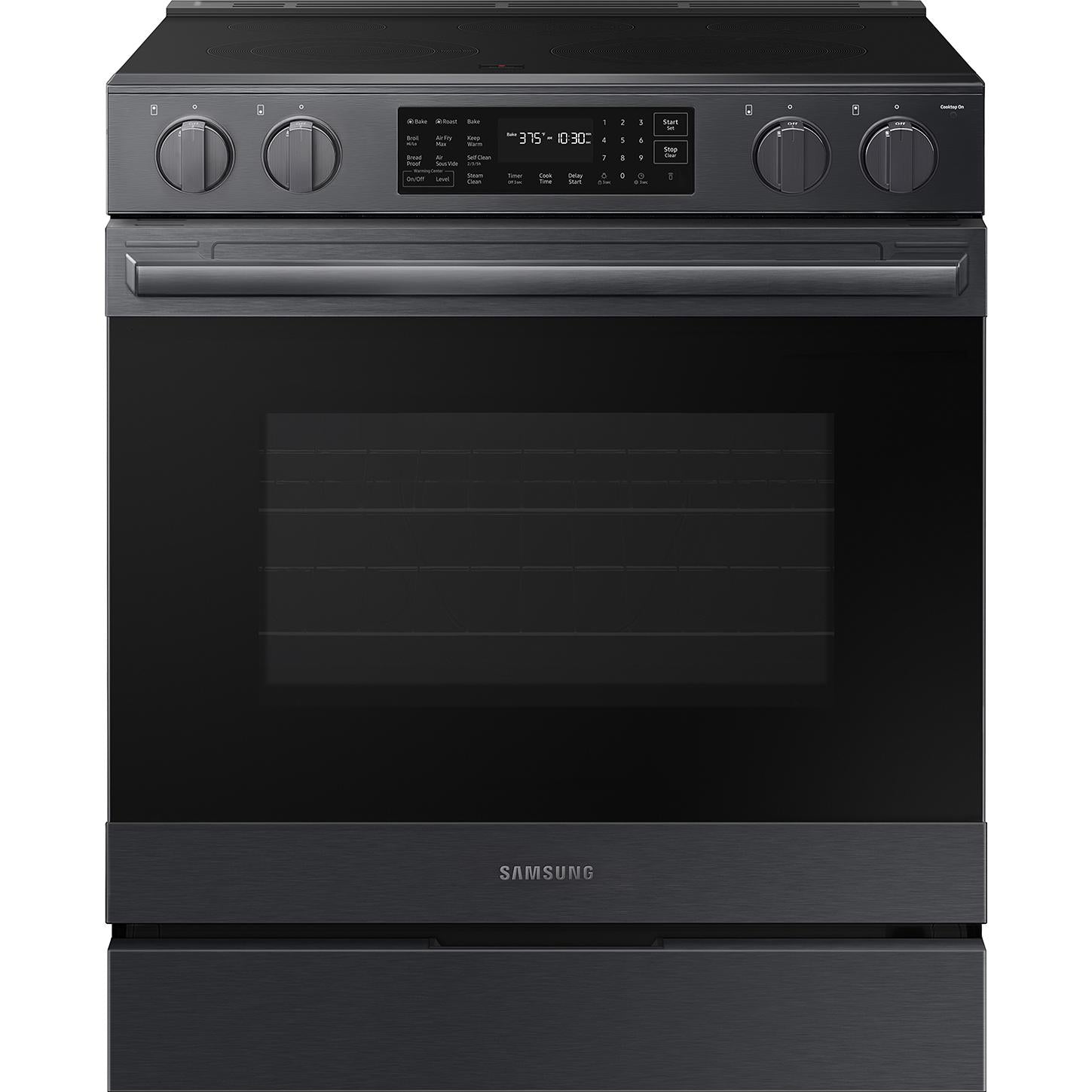  Samsung 30-inch Slide-in Electric Range with Wi-Fi NSE80H63SEAC IMAGE 1