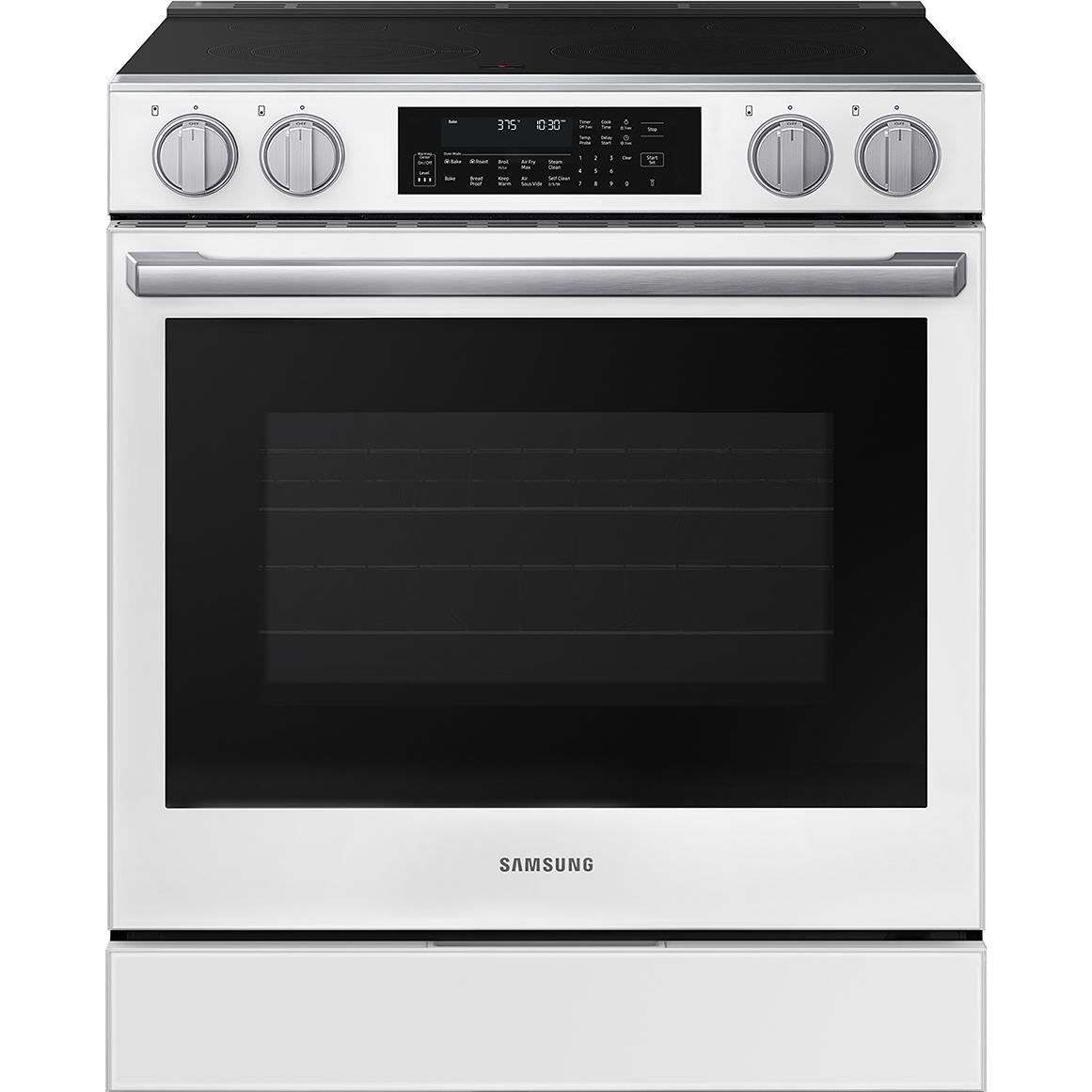  Samsung 30-inch Slide-in Electric range with Wi-Fi NSE90H63SWAC IMAGE 1