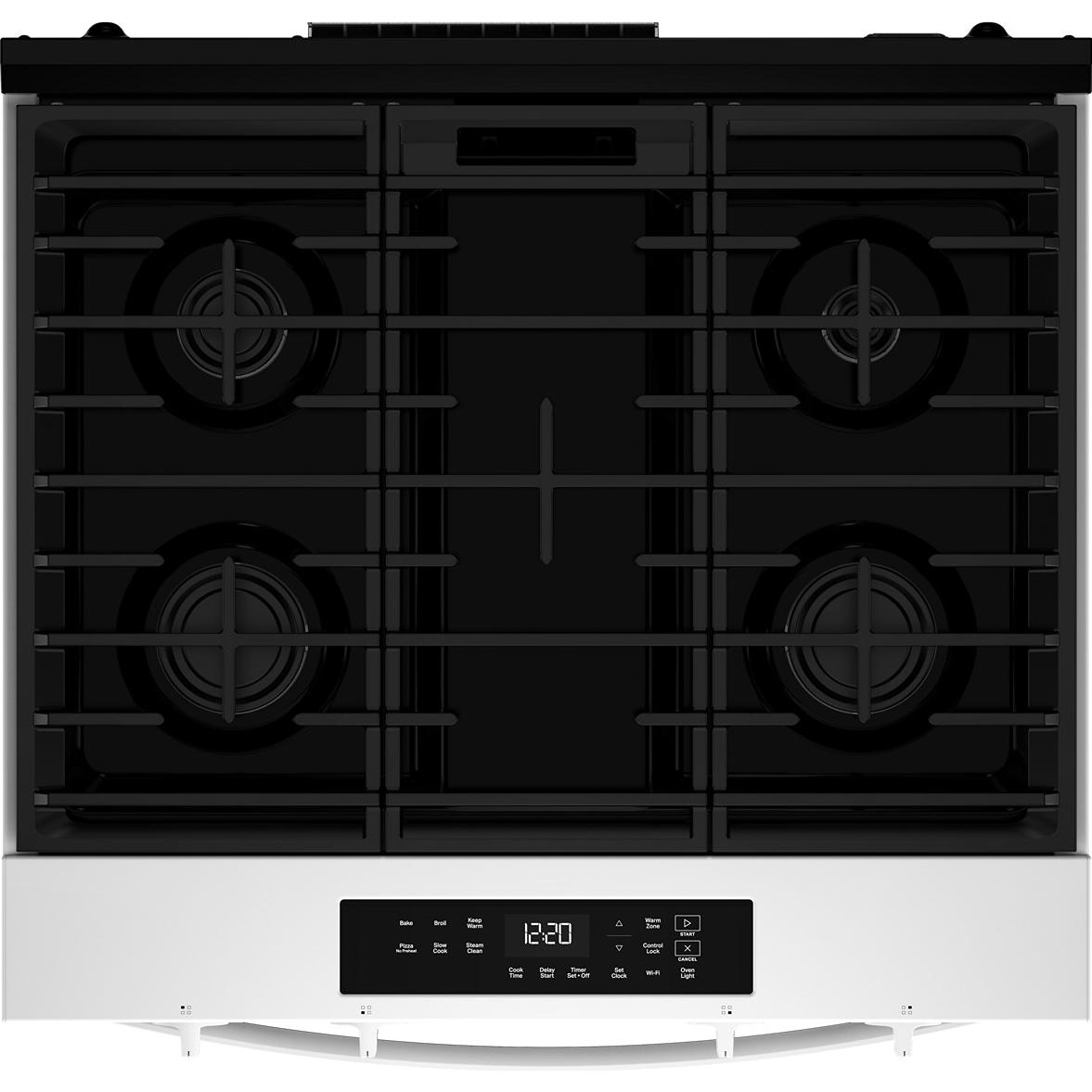  Whirlpool 30-inch Slide-in Gas Range with Wi-Fi WSGS3330TW IMAGE 3