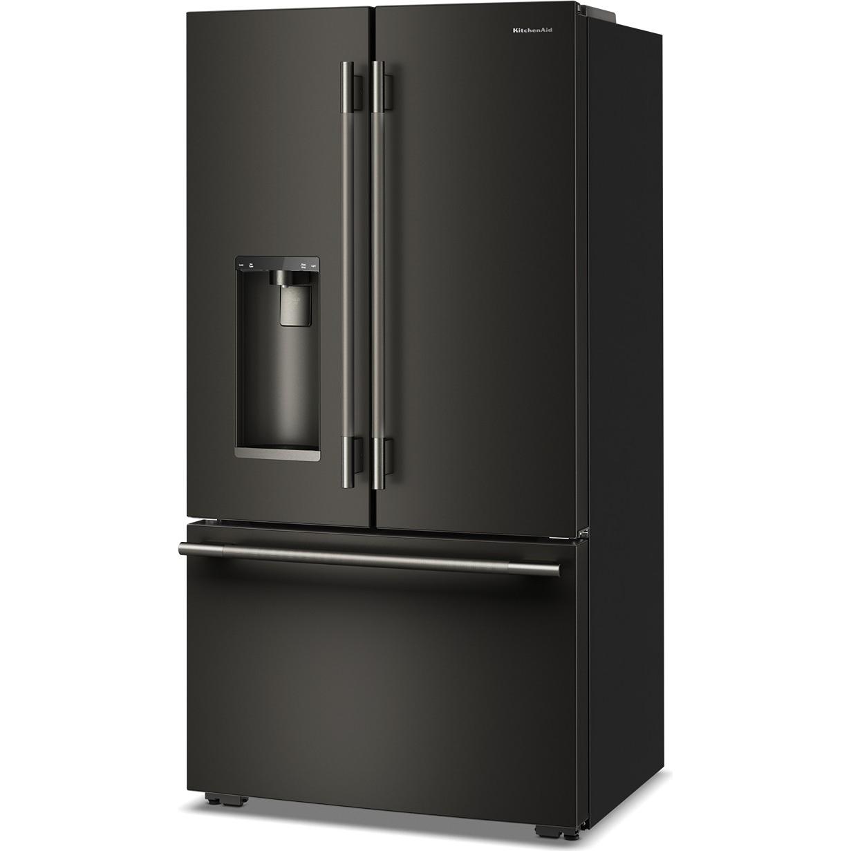  KitchenAid 36-inch, 23.1 cu. ft. Counter-Depth French 3-Door Refrigerator with External Water and Ice Dispensing System KRFC536SBE IMAGE 4