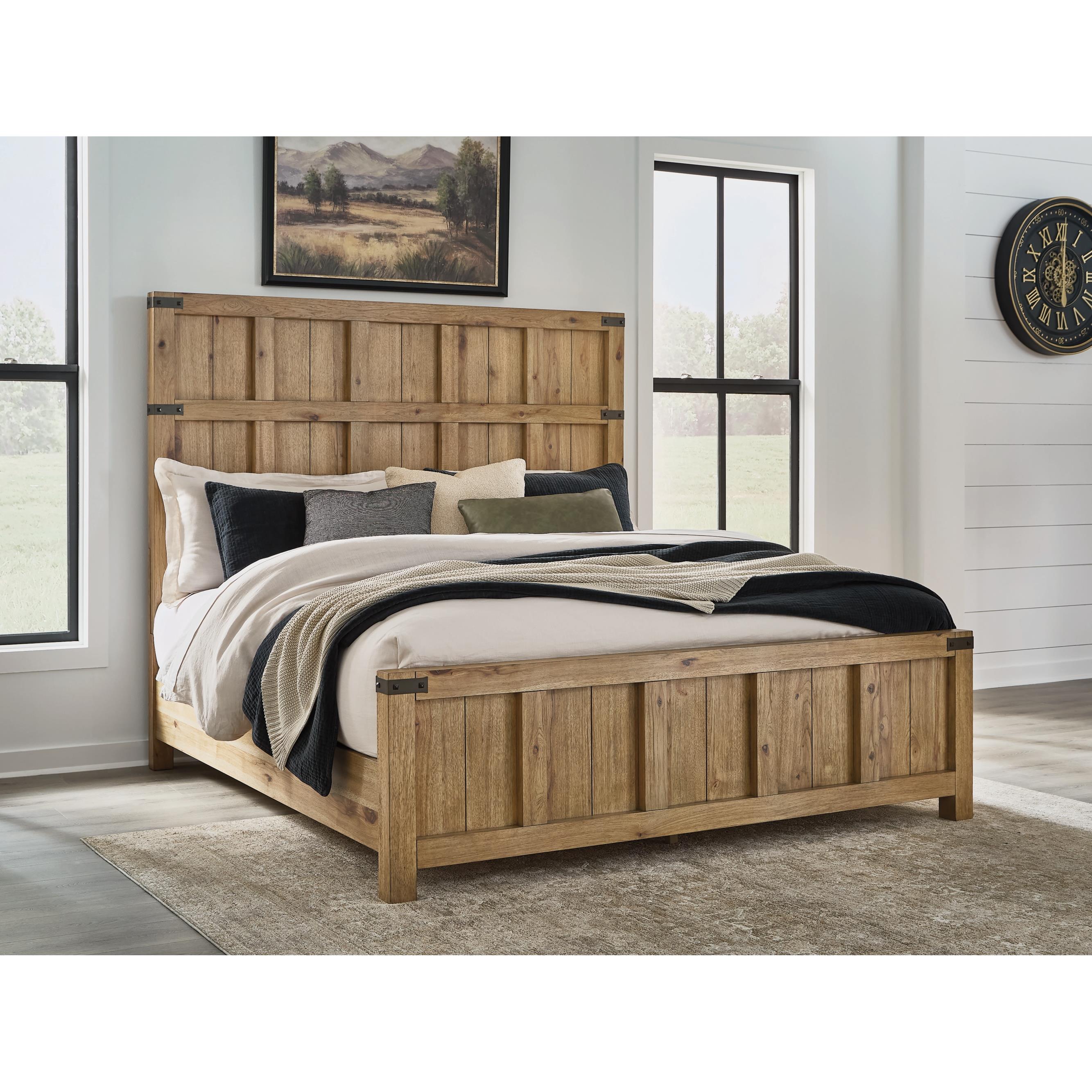  Benchcraft Ridgester B858B6 King Panel Bed IMAGE 2