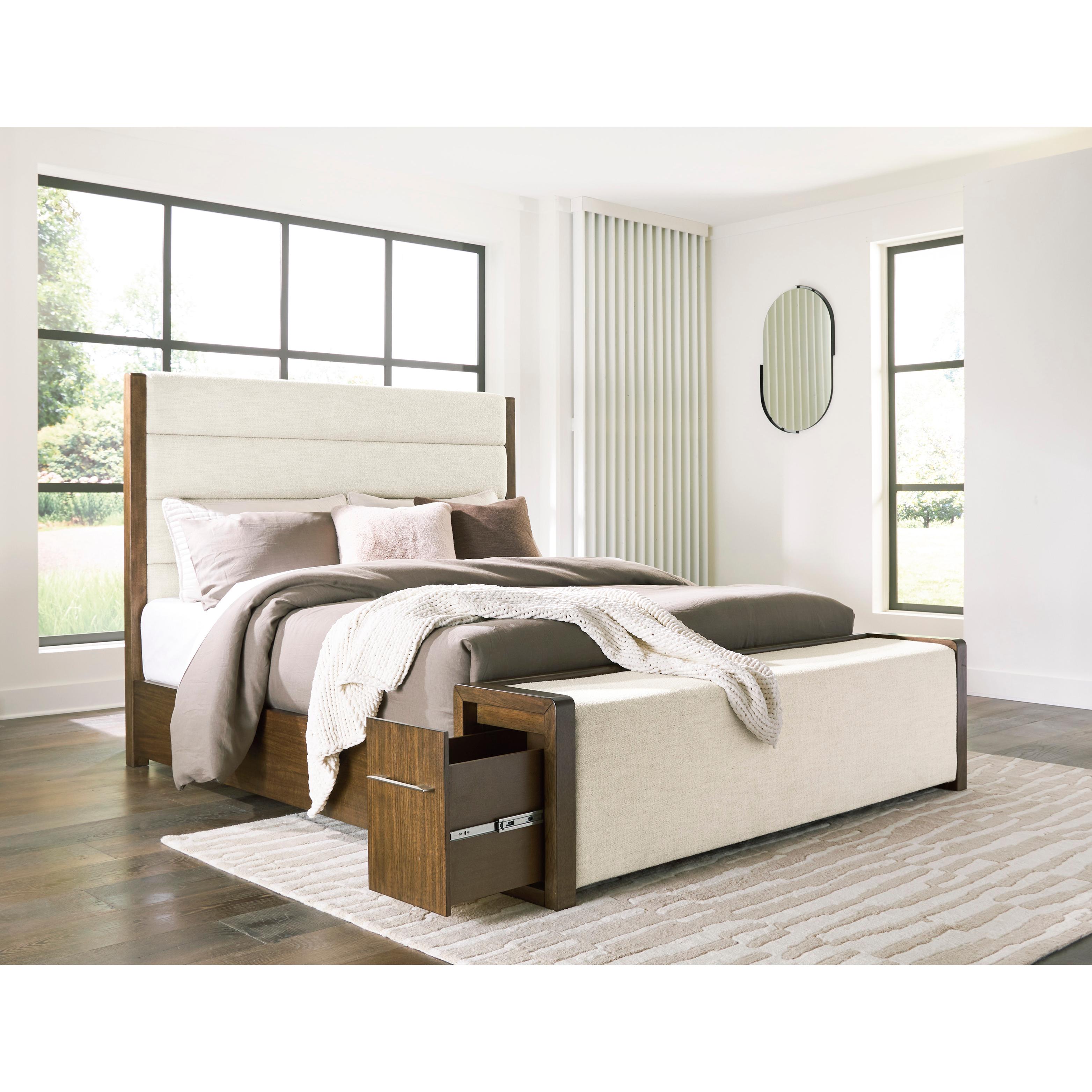  Benchcraft Marxmore B863B2 Queen Upholstered Storage Bed IMAGE 8