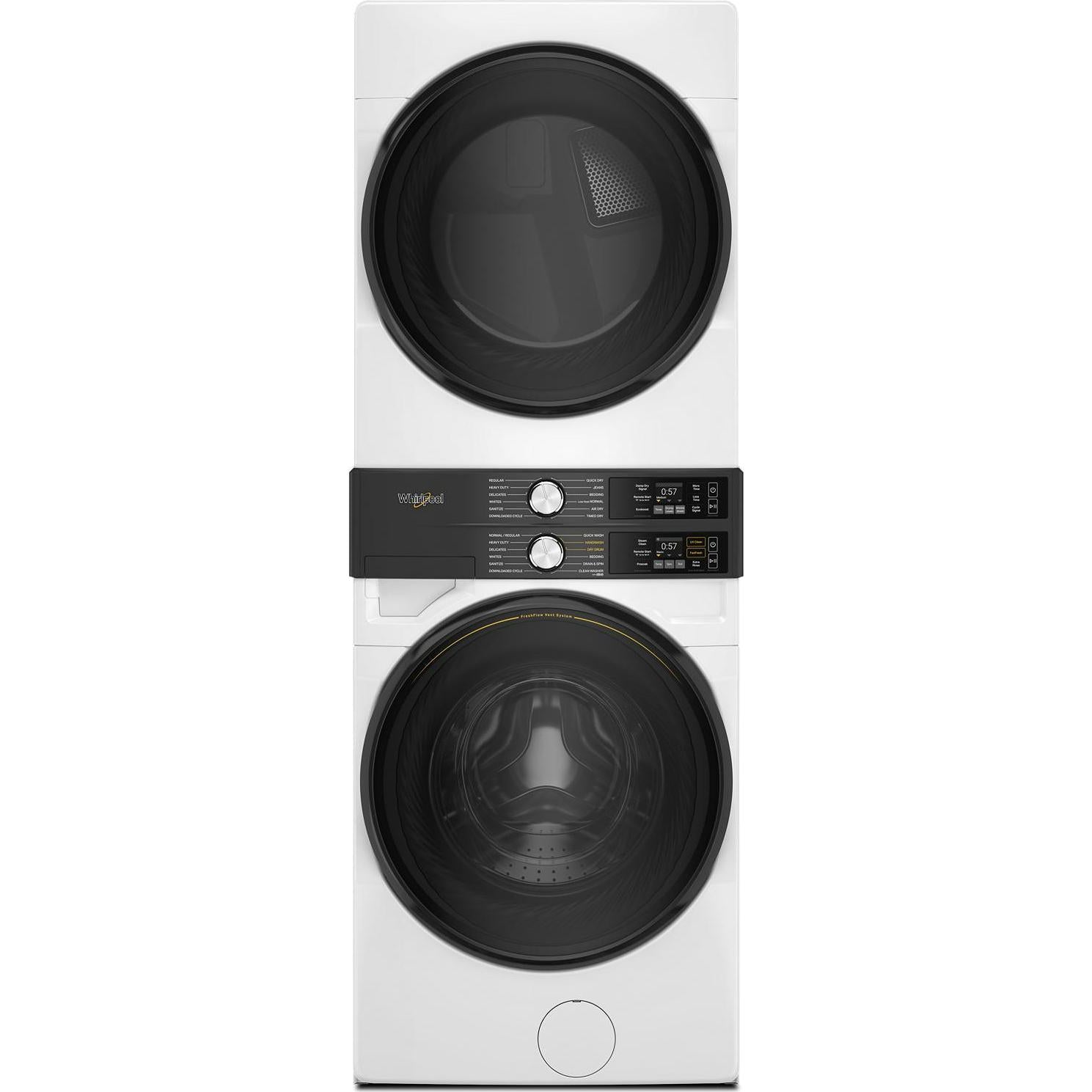  Whirlpool Stacked Washer/Dryer Electric Laundry Center YWEF5727TW IMAGE 1