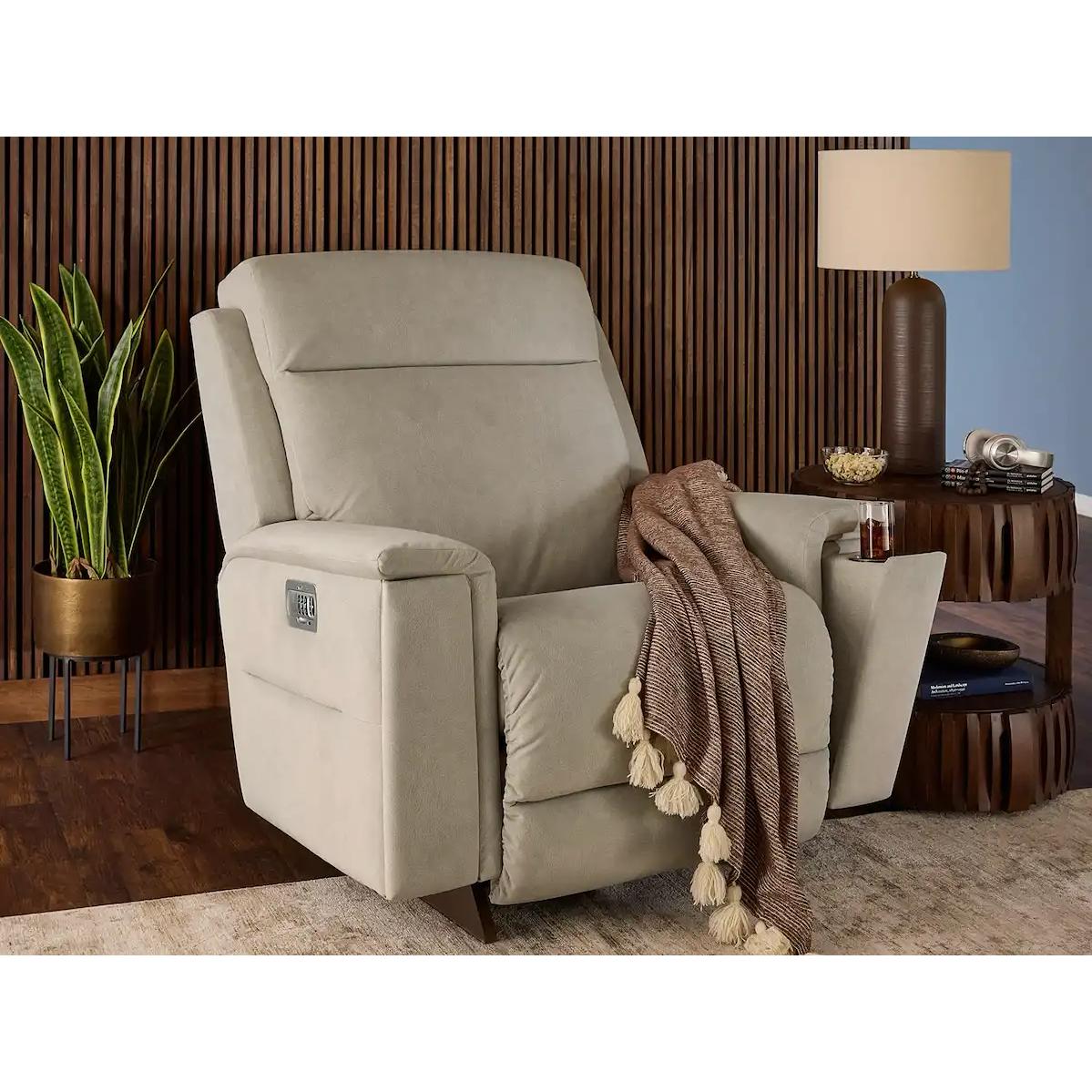  La-Z-Boy Ace Power Rocker Fabric Recliner Ace 10X805 Power Rocking Recliner w/ Headrest & Lumbar IMAGE 1