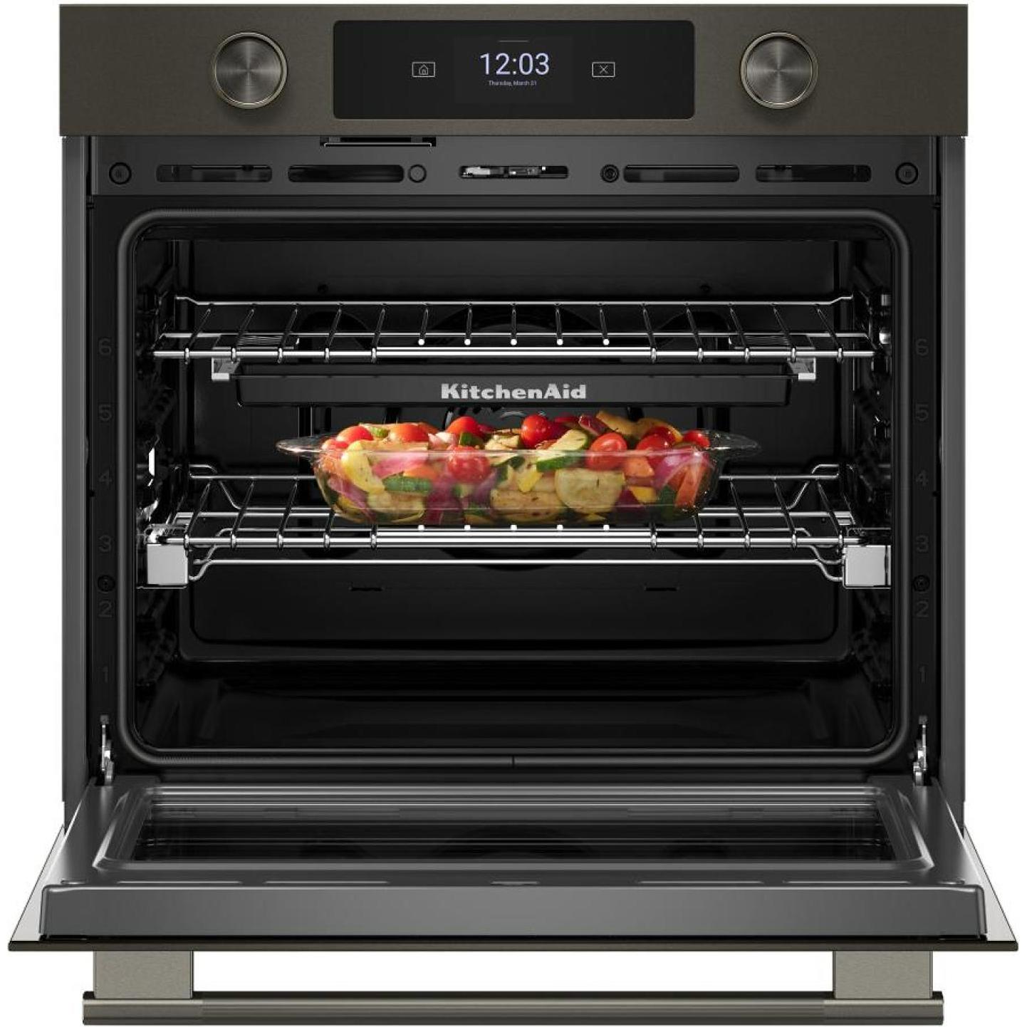  KitchenAid 30-inch Smart Electric Single Wall Oven with Intelligent Cooking Camera KOES930SBE IMAGE 3