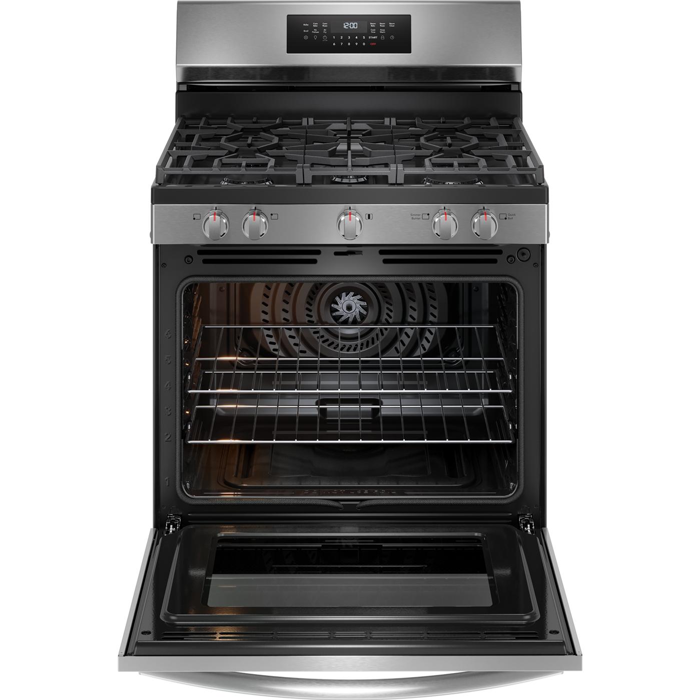  Frigidaire Gallery 30-inch Freestanding Gas Range with Air Fry Technology GCRG3059BF IMAGE 2