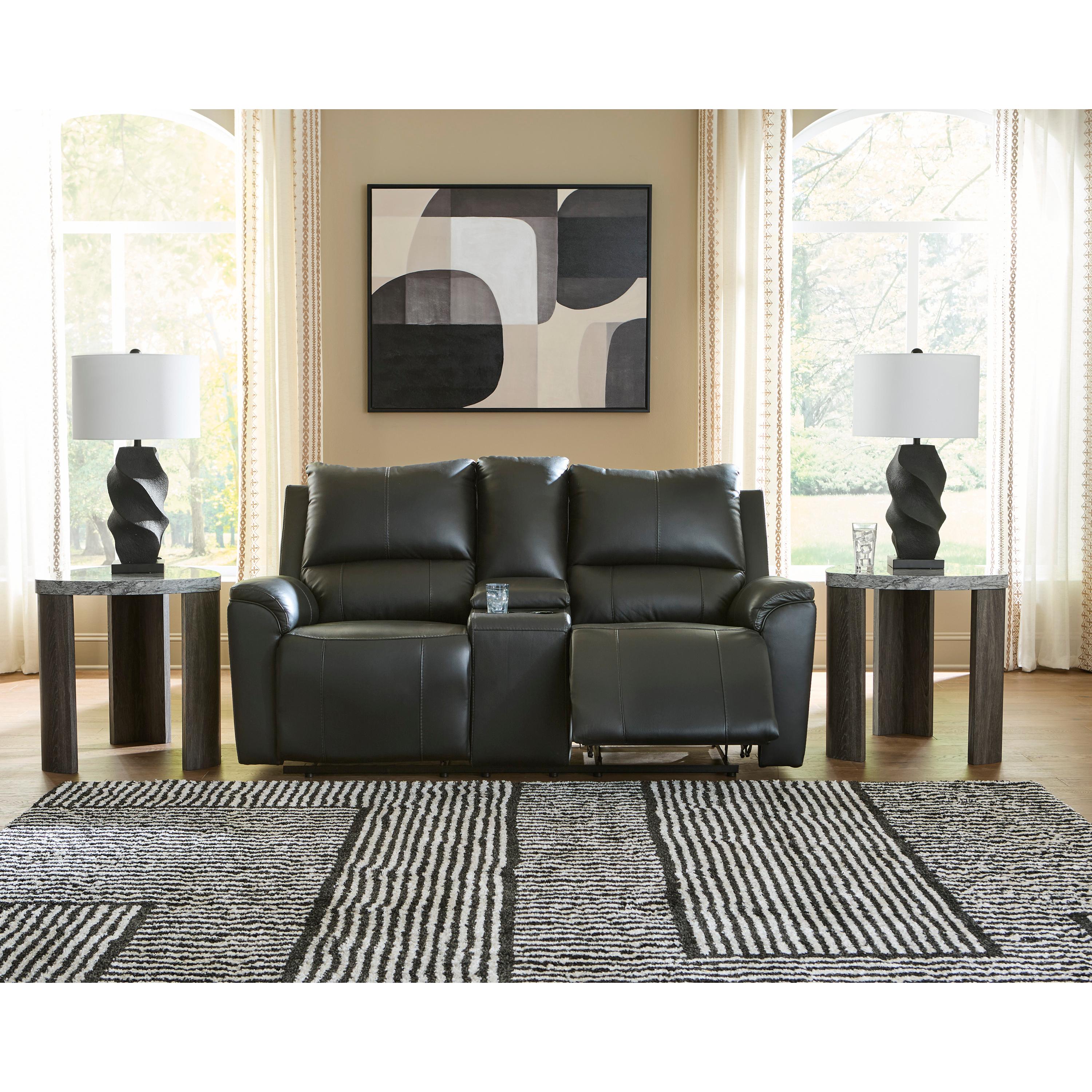  Signature Design by Ashley Glossmore Reclining Leather Match Loveseat with Console PCU1170094C IMAGE 5