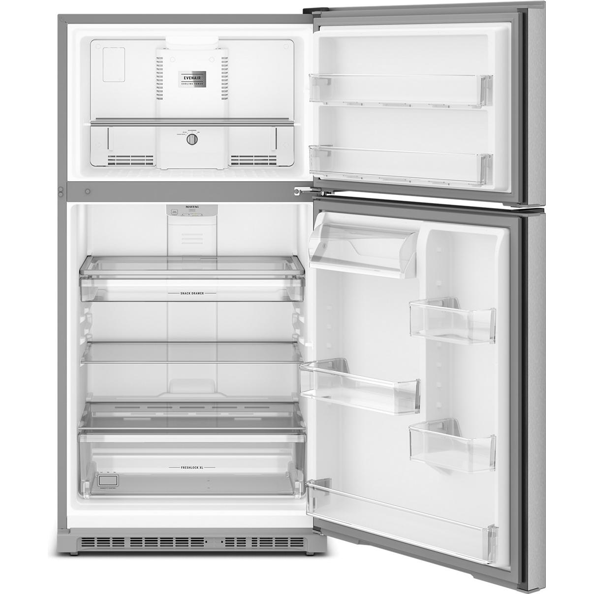  Maytag 33-inch, 21.3 cu. ft. Freestanding Top Freezer Refrigerator with EvenAir™ Cooling Tower MRTX5121TZ IMAGE 2
