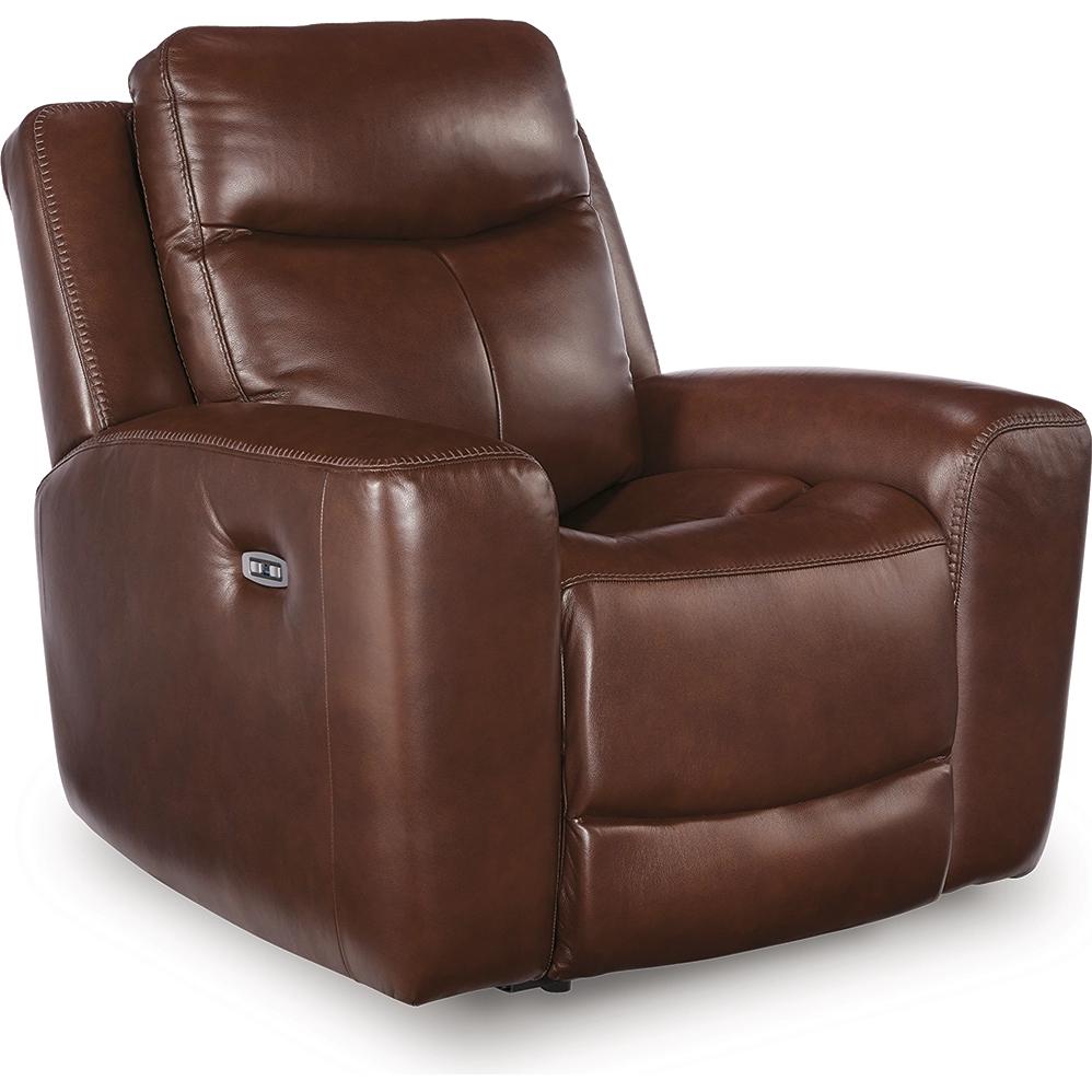  Signature Design by Ashley Next Move Power Leather Match Recliner PCU1210213C IMAGE 1
