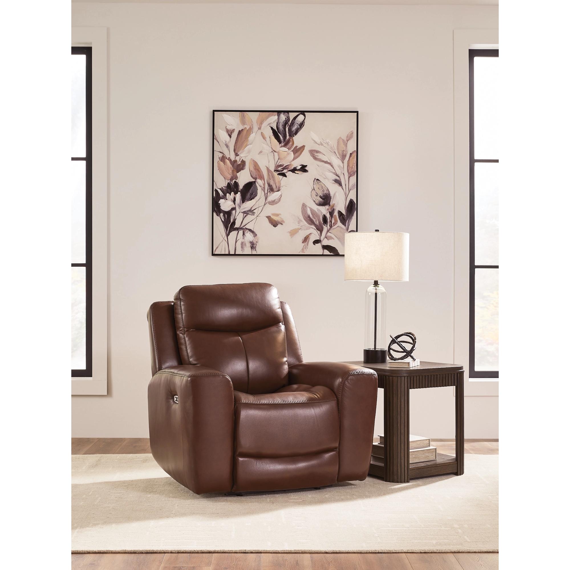  Signature Design by Ashley Next Move Power Leather Match Recliner PCU1210213C IMAGE 7
