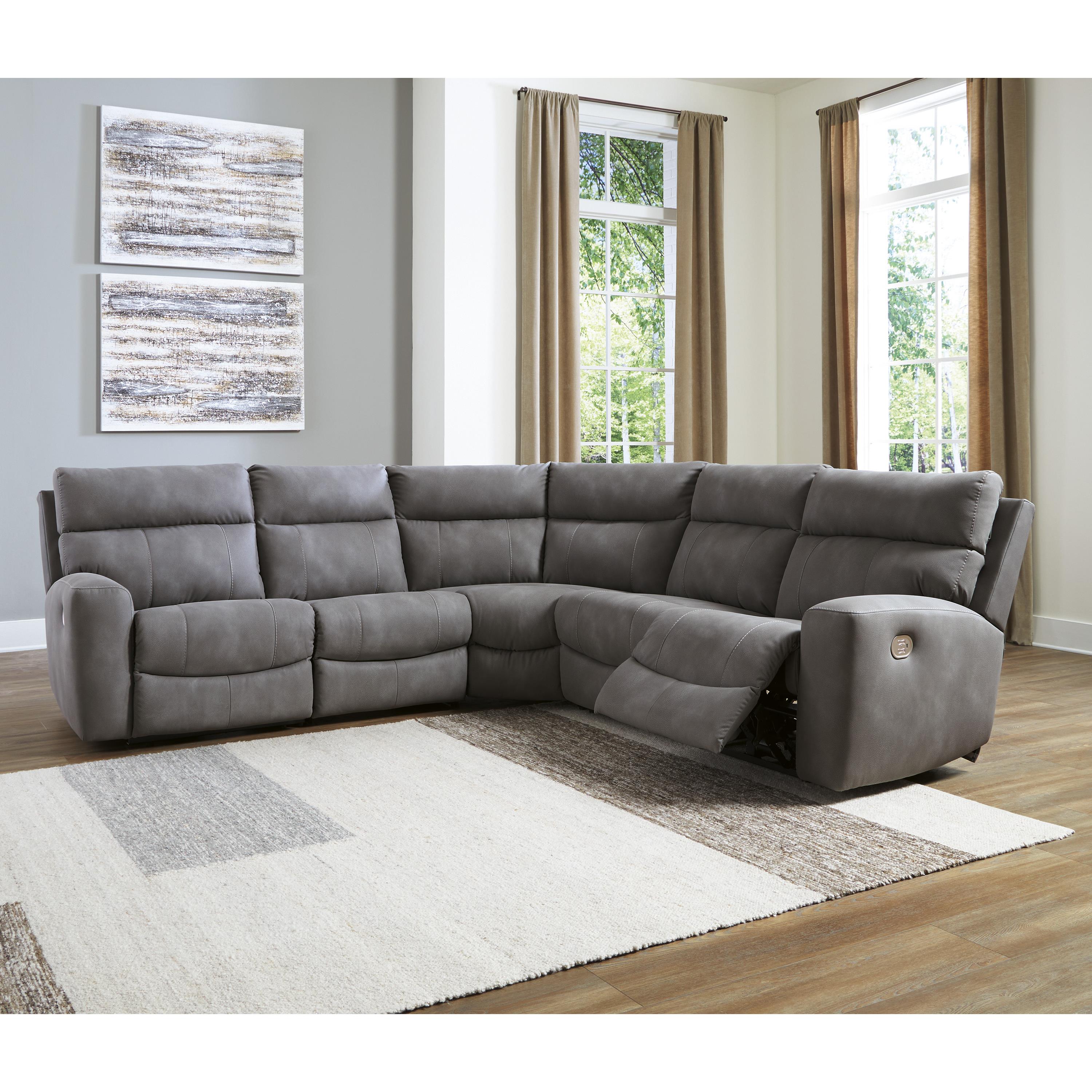  Signature Design by Ashley Next-Gen DuraPella Power Reclining Leather Look 5 pc Sectional 6100358C/6100346C/6100377C/6100346C/6100362C IMAGE 4