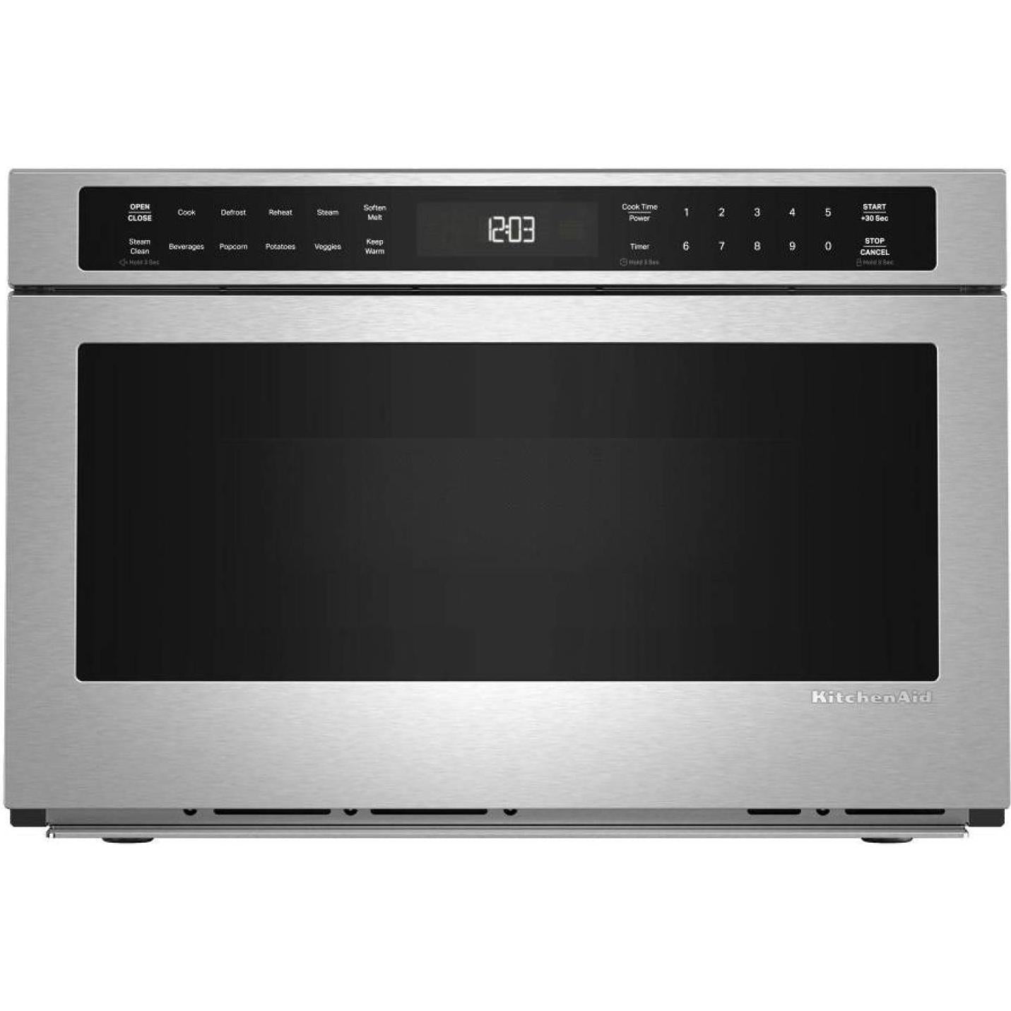  KitchenAid 24-inch, 1.2 cu. ft. Under-Counter Microwave Oven Drawer with Steam Cooking KMBD524TPS IMAGE 1