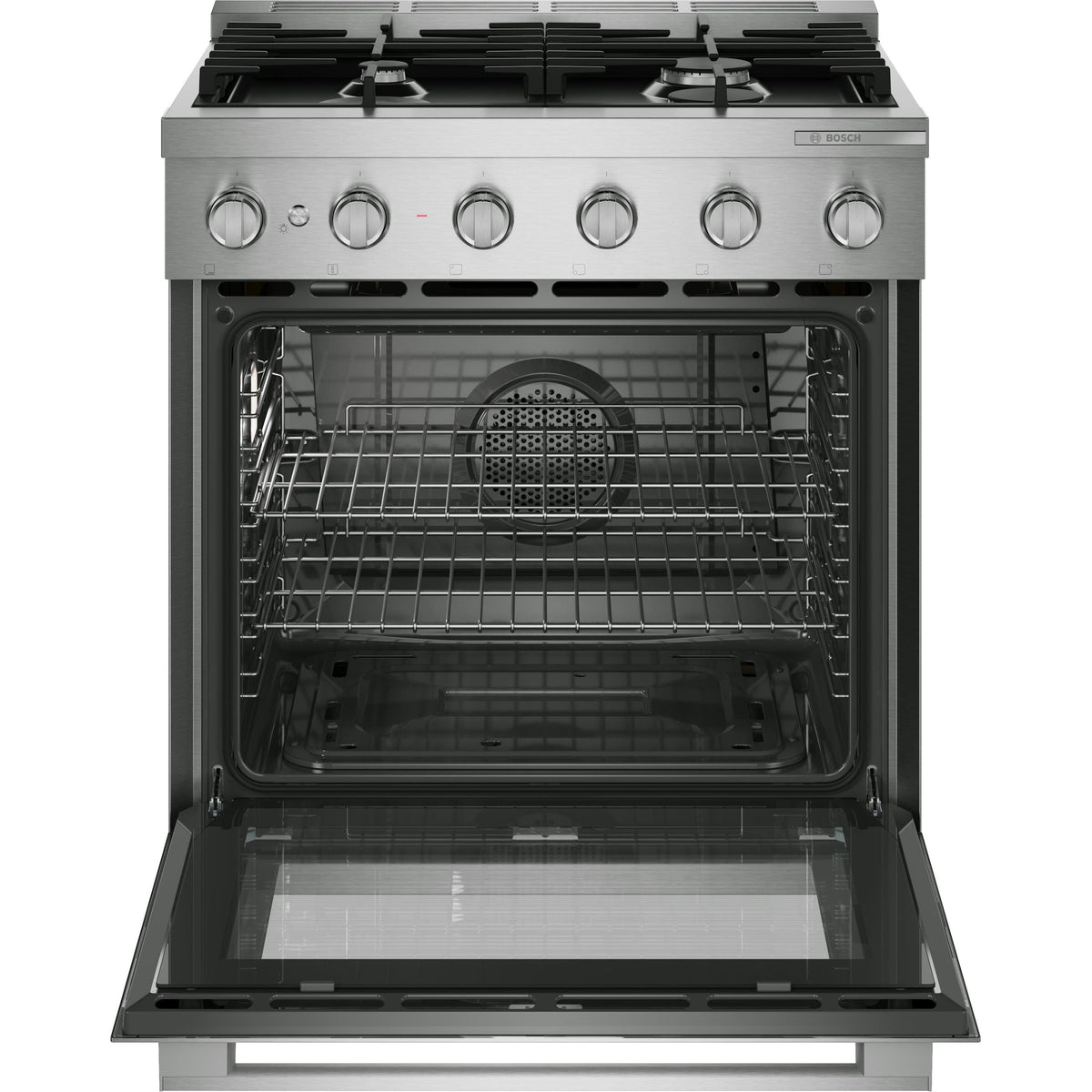  Bosch 500 Series 30-inch Freestanding Gas Range with Double Ring Burner HGS5057UC IMAGE 2