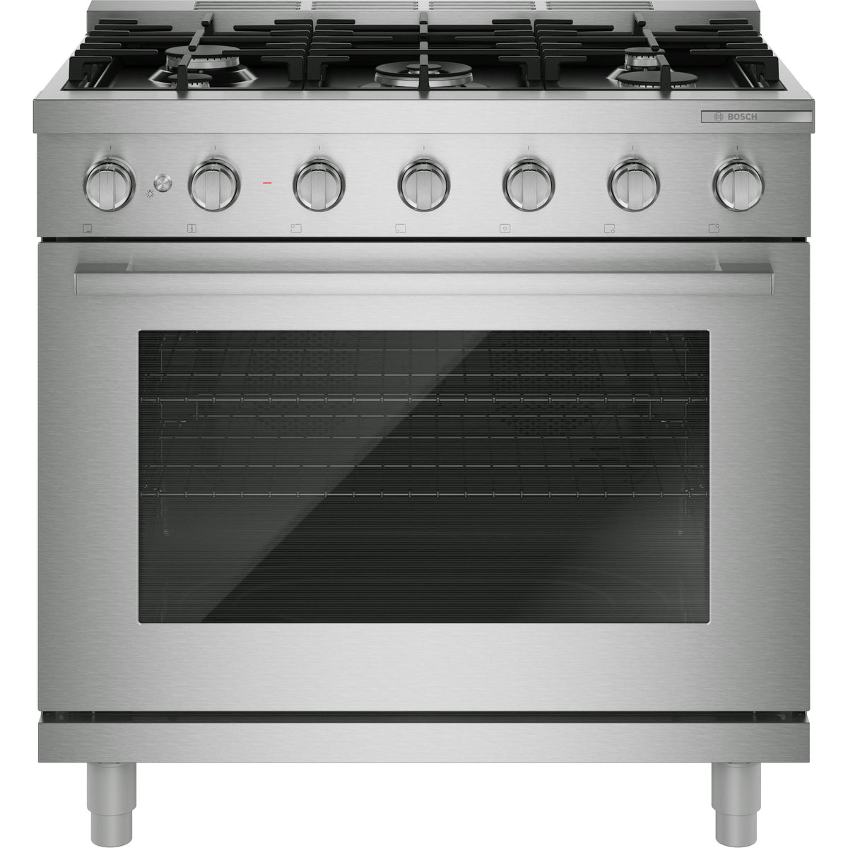  Bosch 500 Series 36-inch Freestanding Gas Range with 5 Burners HGS5657UC IMAGE 1