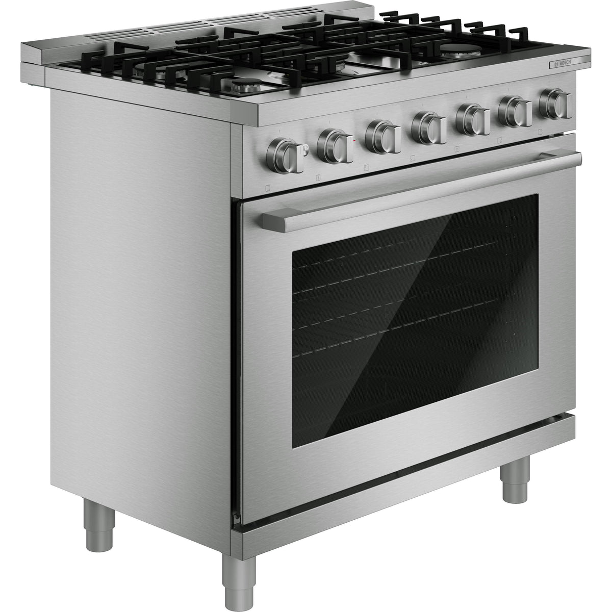  Bosch 500 Series 36-inch Freestanding Gas Range with 5 Burners HGS5657UC IMAGE 3