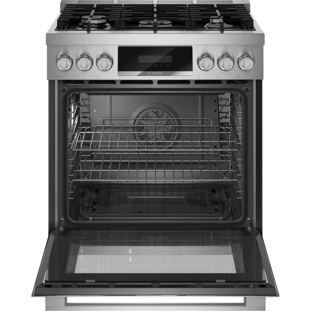  Bosch 800 Series 30-inch Freestanding Gas Range with 5 Burners HGS8057UC IMAGE 2