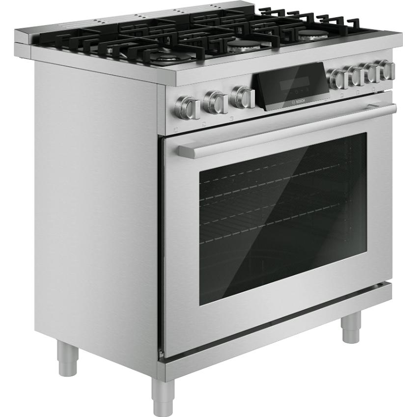  Bosch 800 Series 36-inch Freestanding Gas Range with 6 Burners HGS8657UC IMAGE 3