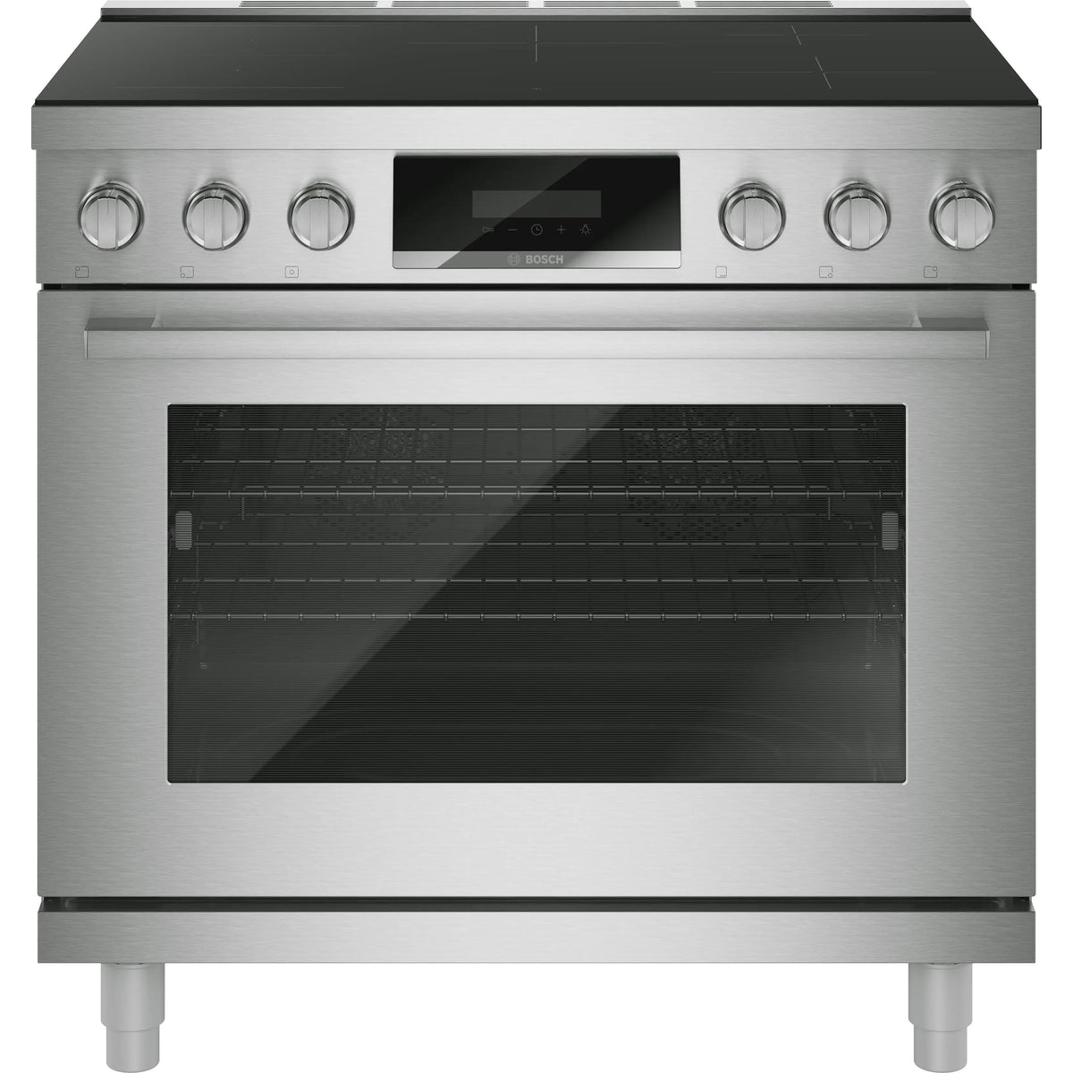  Bosch 800 Series 36-inch Freestanding Induction Range with 5 Elements HIS8657C IMAGE 1