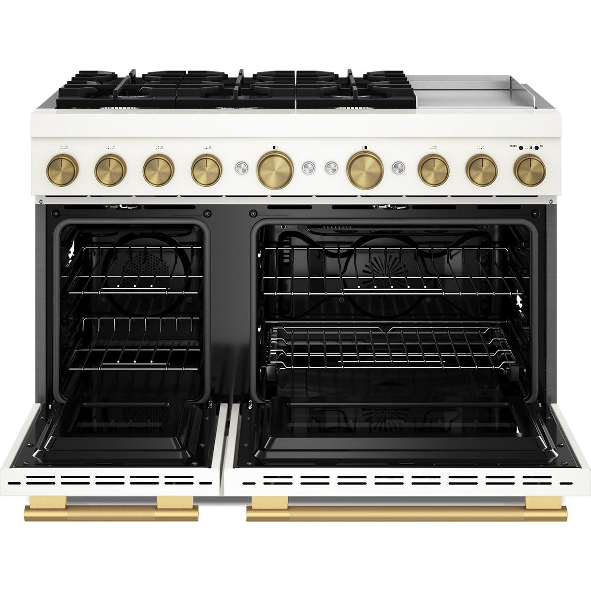 KitchenAid 48-inch. 6.3 cu. ft. Freestanding Commercial-Style Dual-Fuel Range with Griddle KFDD948SPL IMAGE 3