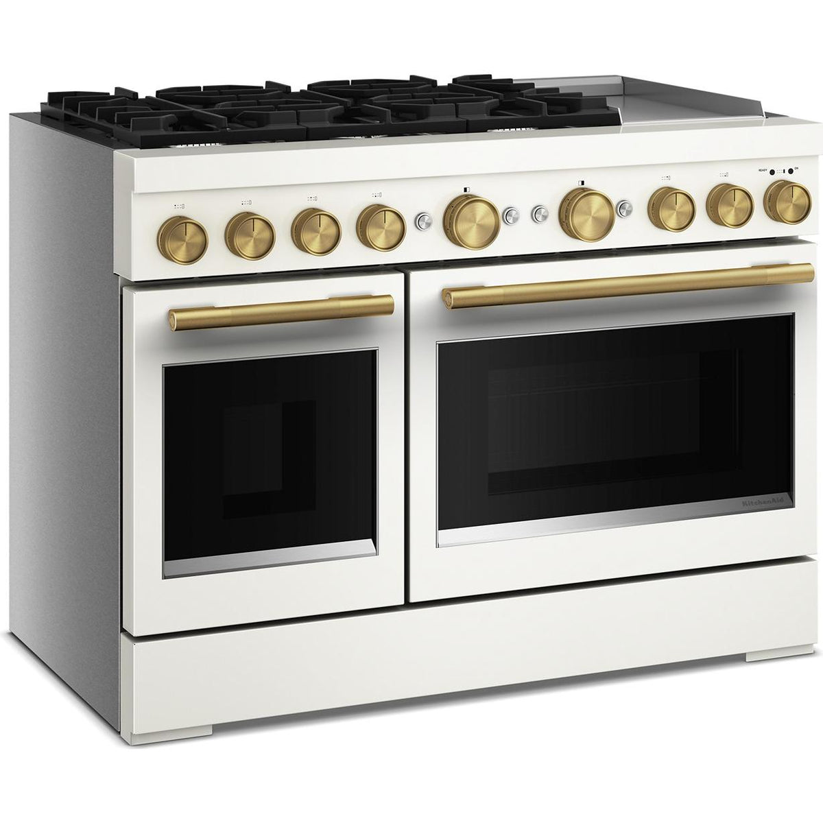  KitchenAid 48-inch. 6.3 cu. ft. Freestanding Commercial-Style Dual-Fuel Range with Griddle KFDD948SPL IMAGE 4