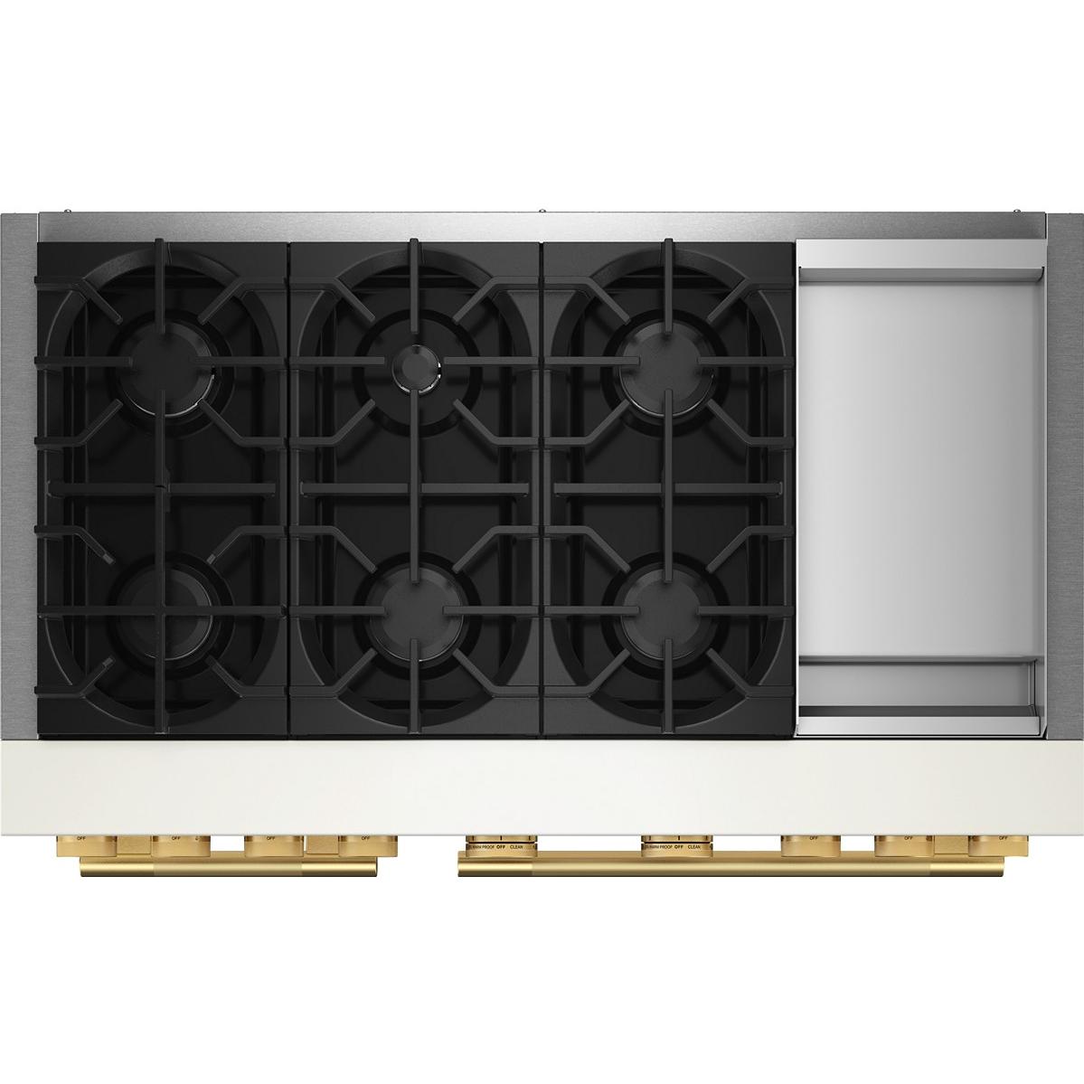  KitchenAid 48-inch. 6.3 cu. ft. Freestanding Commercial-Style Dual-Fuel Range with Griddle KFDD948SPL IMAGE 7