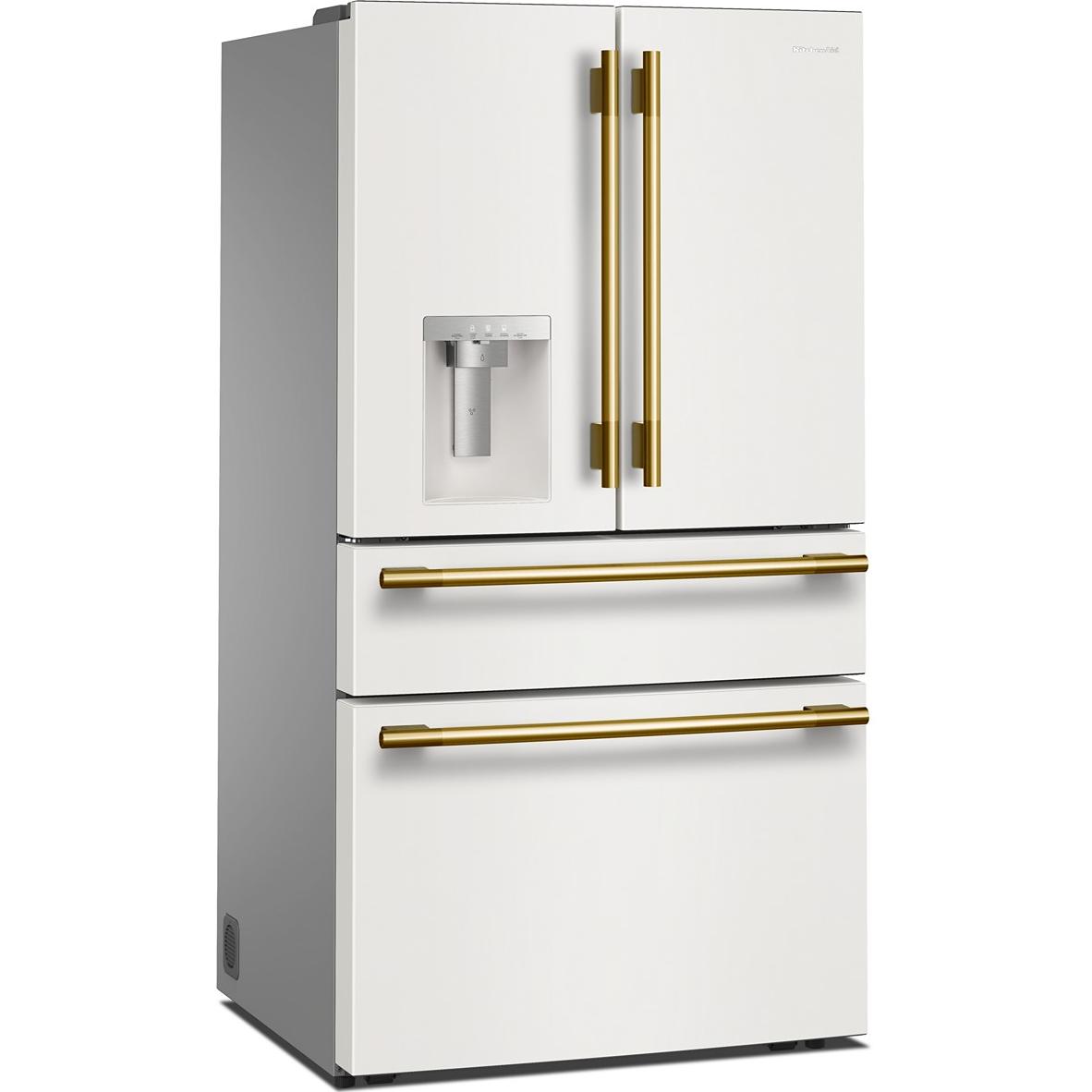  KitchenAid 36-inch, 29.51 cu. ft. Freestanding French 4-Door Refrigerator with Water and Ice Dispensing System KRMF436SPL IMAGE 4