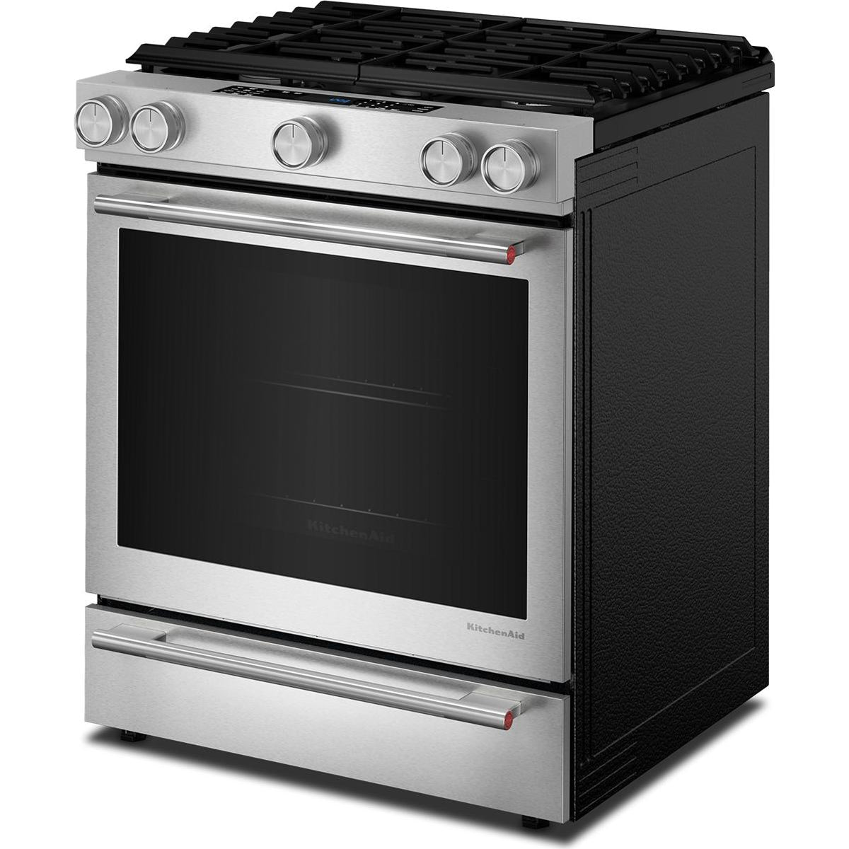  KitchenAid 30-inch Slide-in Dual-Fuel Range KSDS730TPS IMAGE 3
