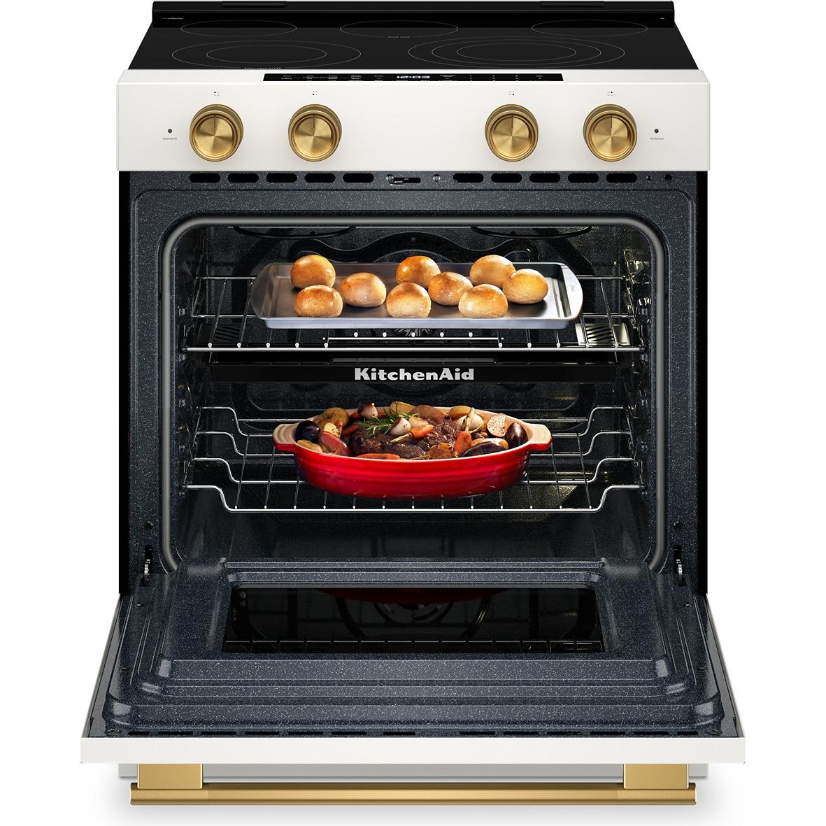  KitchenAid 30-inch Slide-in Electric Range with  Convection Cooking Modes YKSES530SPL IMAGE 2
