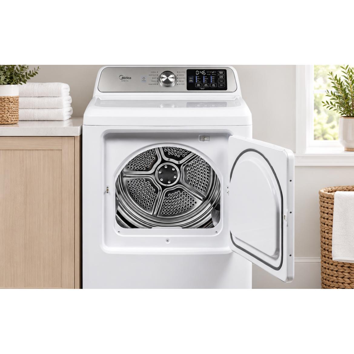  Midea 4.7 cu. ft. Electric Dryer with Sensor Dry MLTE47A4BWW IMAGE 8
