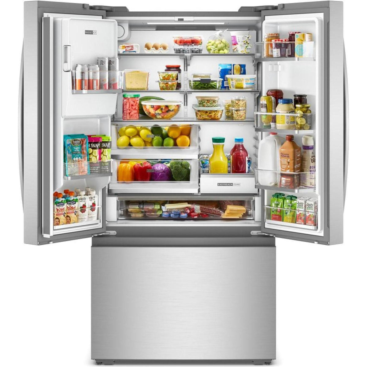  Whirlpool 36-inch, 23.4 cu. ft. Counter-Depth Freestanding French 3-Door Refrigerator with Nugget Ice WRFC7436TZ IMAGE 3
