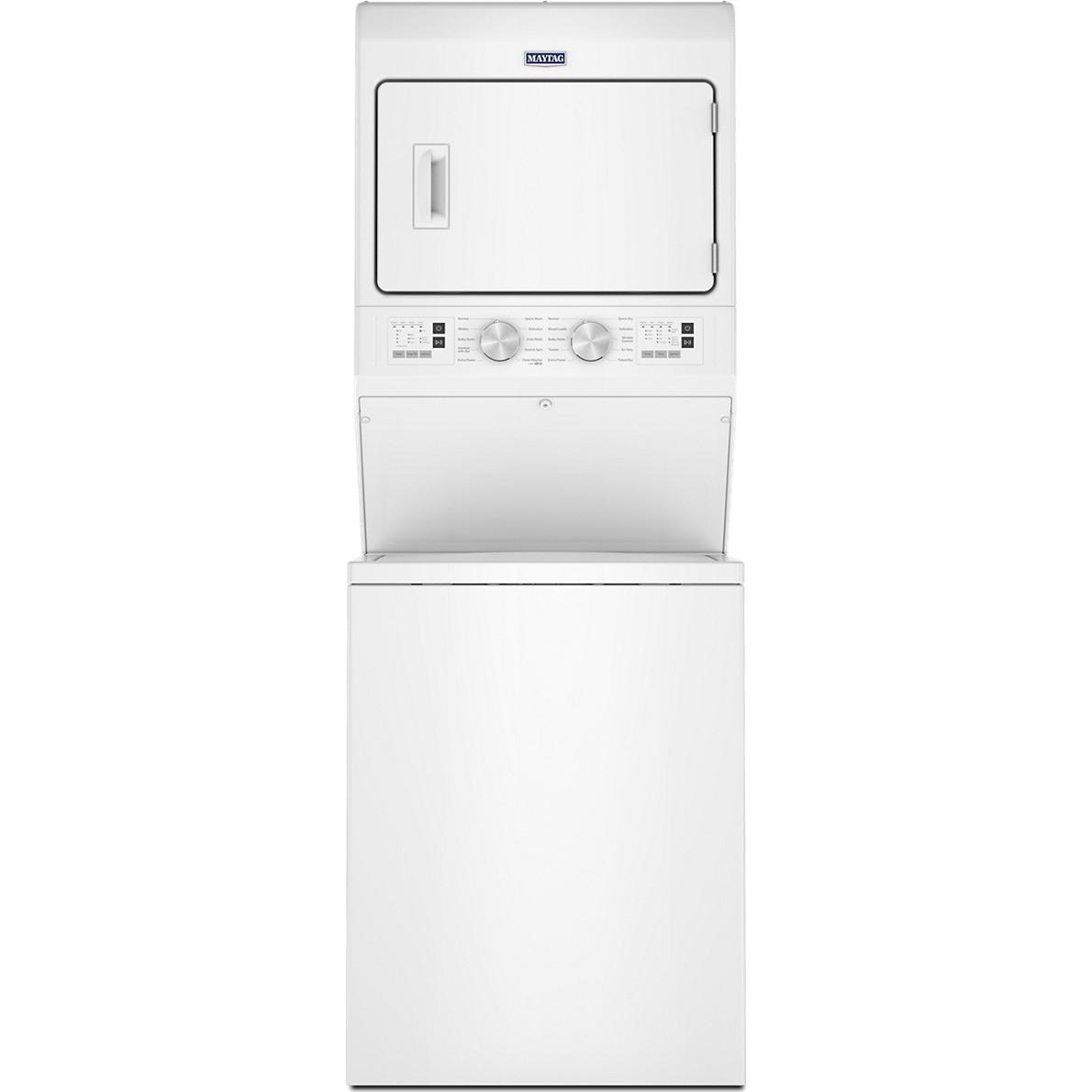  Maytag Stacked Washer/Dryer Electric Laundry Center YMTTE4231TW IMAGE 1