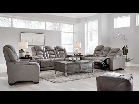  Signature Design by Ashley The Man-Den U8530513 Power Recliner with Adjustable Headrest EXTERNAL_VIDEO 1