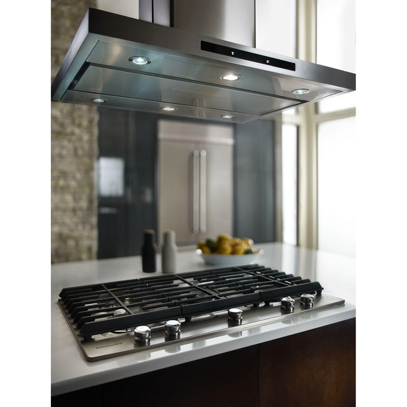 KitchenAid 36-inch Built-in Gas Cooktop with Even-Heat™ Burner KCGS556ESS IMAGE 11