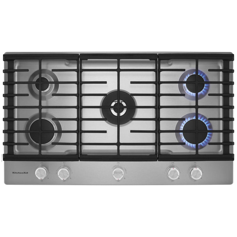 KitchenAid 36-inch Built-in Gas Cooktop with Even-Heat™ Burner KCGS556ESS IMAGE 13