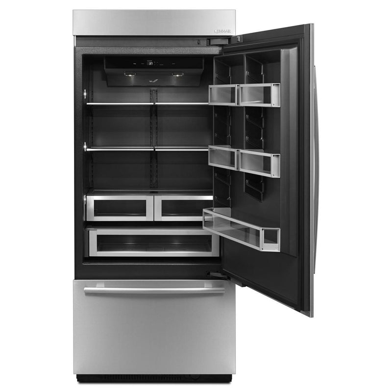 JennAir 36-inch, 21 cu.ft. Built-in Bottom Freezer Refrigerator with Obsidian Interior JB36NXFXRE IMAGE 3