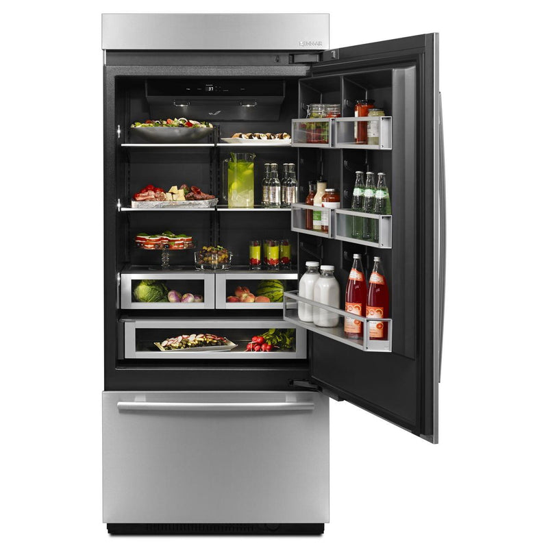 JennAir 36-inch, 21 cu.ft. Built-in Bottom Freezer Refrigerator with Obsidian Interior JB36NXFXRE IMAGE 4