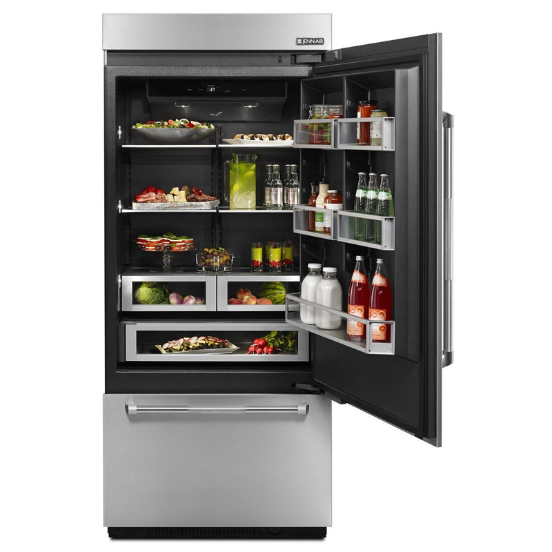 JennAir 36-inch, 21 cu.ft. Built-in Bottom Freezer Refrigerator with Obsidian Interior JB36NXFXRE IMAGE 6