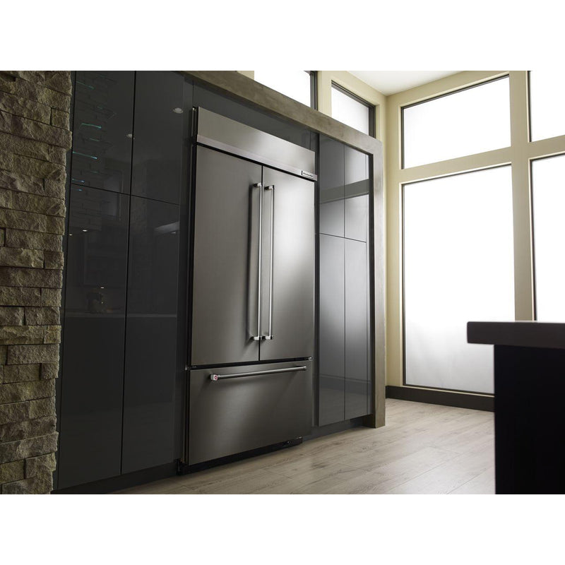 KitchenAid 43-inch, 24.2 cu.ft. Built-in French 3-Door Refrigerator with Platinum Interior Design KBFN502ESS IMAGE 11