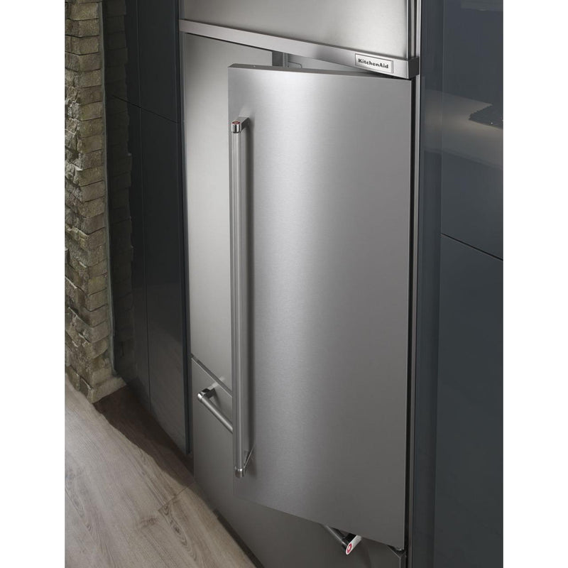 KitchenAid 43-inch, 24.2 cu.ft. Built-in French 3-Door Refrigerator with Platinum Interior Design KBFN502ESS IMAGE 13