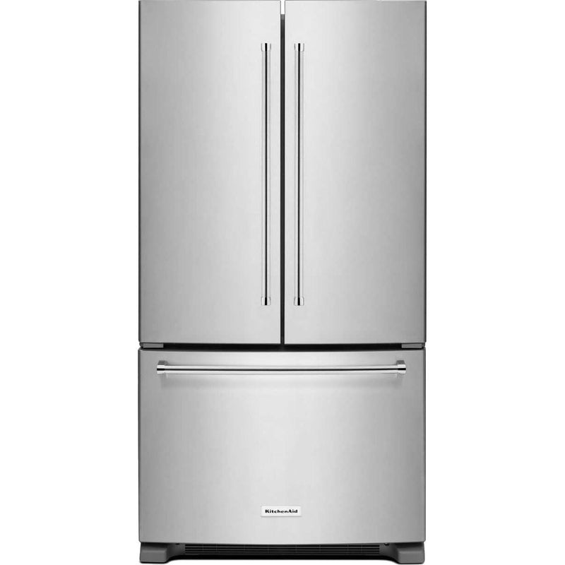 KitchenAid 36-inch, 25 cu.ft. Freestanding French 3-Door Refrigerator with ExtendFresh™ Plus Temperature Management System KRFF305ESS IMAGE 1
