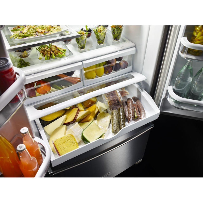 KitchenAid 36-inch, 25 cu.ft. Freestanding French 3-Door Refrigerator with ExtendFresh™ Plus Temperature Management System KRFF305ESS IMAGE 5