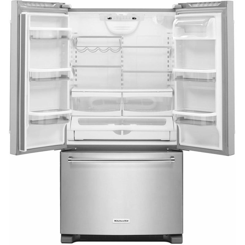 KitchenAid 36-inch, 20 cu. ft. French 3-Door Refrigerator with Interior Water Dispenser KRFC300ESS IMAGE 2