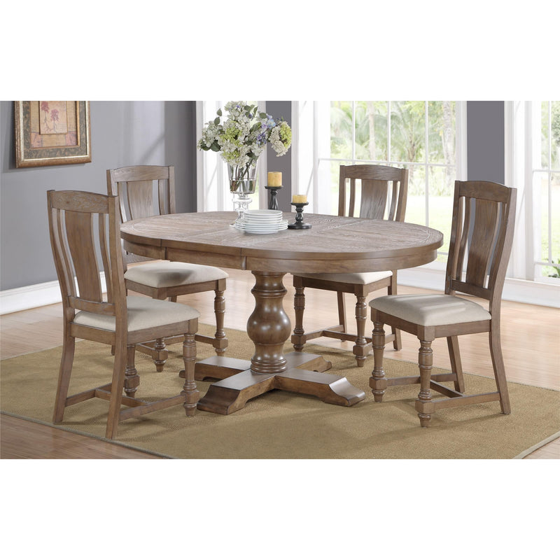 Winners Only Oval Sonoma Dining Table with Pedestal Base T1-SN4866-G IMAGE 2