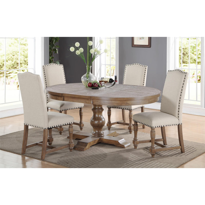 Winners Only Oval Sonoma Dining Table with Pedestal Base T1-SN4866-G IMAGE 3