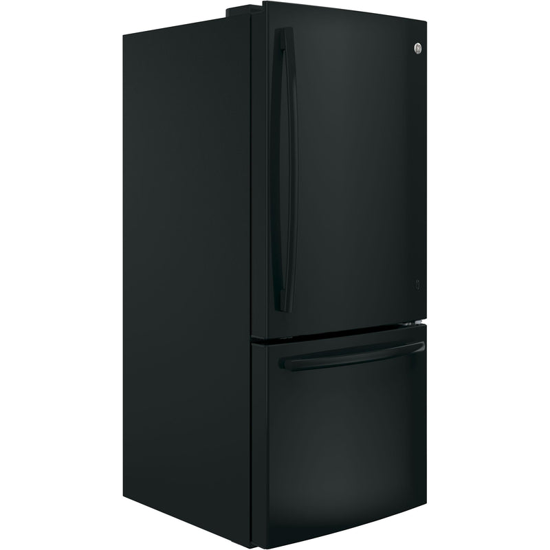 GE 30-inch, 21 cu.ft. Freestanding Bottom Freezer Refrigerator with LED Lighting GBE21AGKBB IMAGE 2